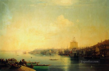 view of constantinople 1849 Romantic Ivan Aivazovsky Russian Oil Paintings